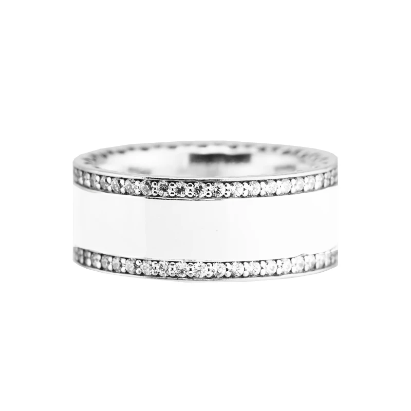 CKK кольцо кольца сердце с Серебряной Эмалью для женщин мужчин anillos Mujer 925 стерлингового серебра 925 украшение для свадьбы помолвки
