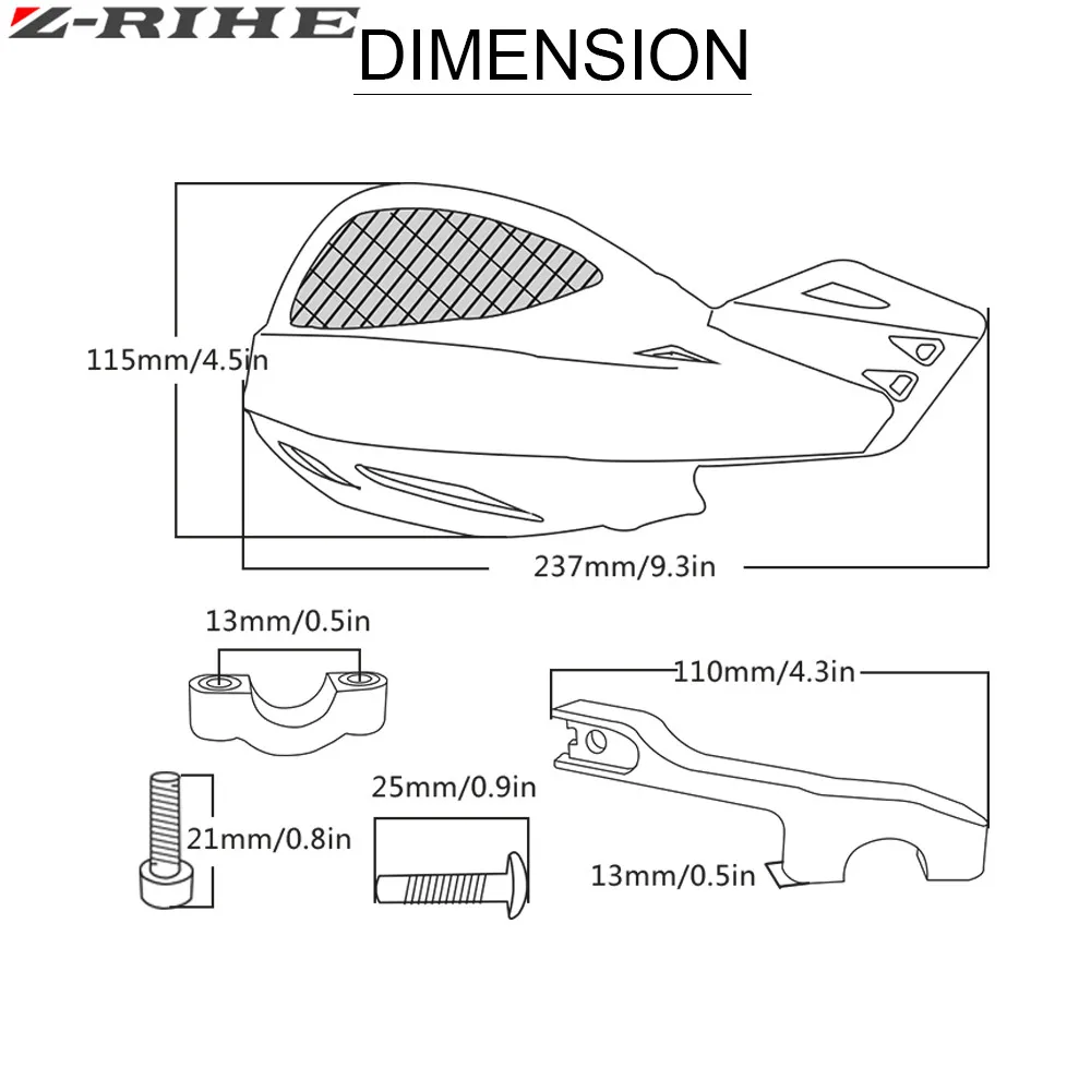 Общие 22 мм 7/8 ''Handguards руль мотоцикла ручной щитки для Триумф daytona765r 2009 2010 2011 2012 ducati 848 999