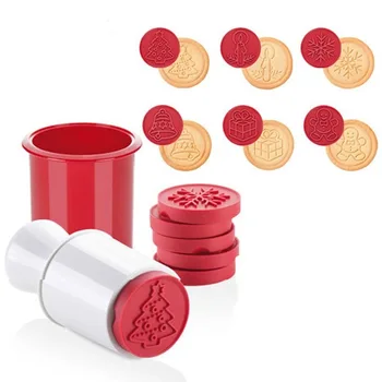 

6pcs/set Cartoon Stamps Moulds Christmas Tree Cookie Tools Cake Decoration Bakeware Kitchen Gadgets Accessories Supplies Product