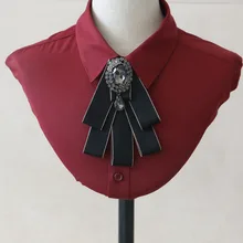 Мужской Британский многослойный Свадебный банкетный костюм вечерние шеи воротник рубашка галстуки бабочки галстук Жених Невеста Ретро Кристалл горный хрусталь бабочка