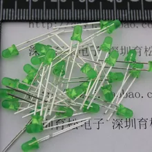 1000 шт./лот 3 мм зеленый светодиод зеленый свет