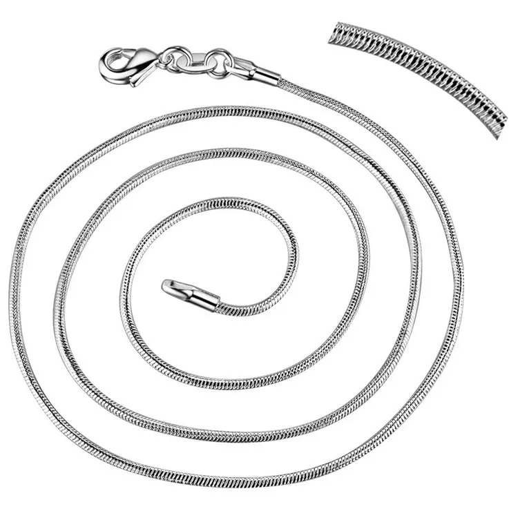 10 шт змея цепи посеребренные модные украшения ожерелье цепочка 1"-30" ZAP001