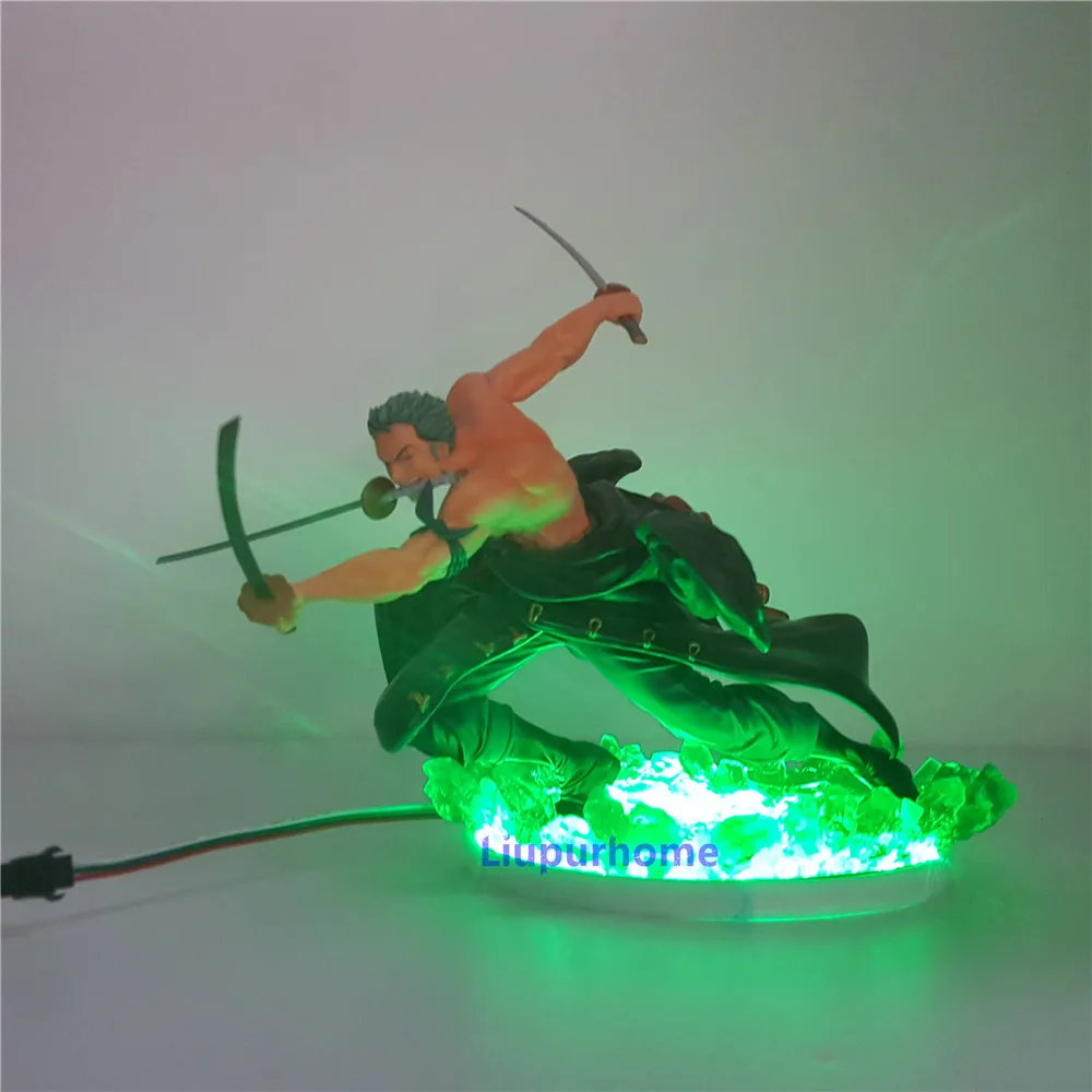 Figura de Ação Candeeiro de Mesa Pedaço Roronoa Zoro Faça Você Mesmo Led Night Light Sanzen Sekai Três Mil Mundos Batalha Anime Decoração um 7 DIY LED Night Light Sanzen Sekai Três