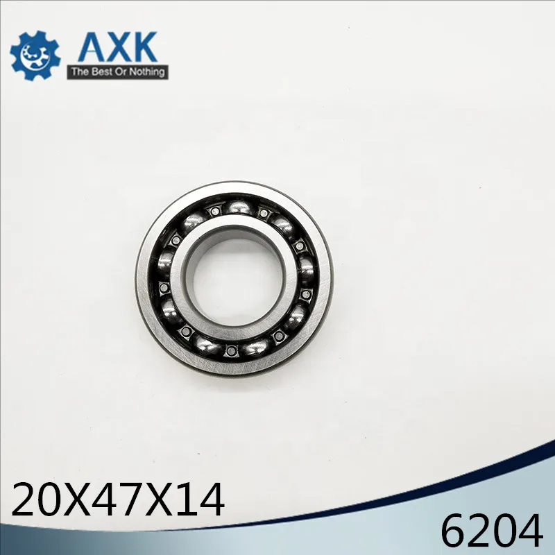 6204 Bearing 20*47*14 mm ABEC-3 P6 ( 2 PCS ) For Motorcycles Engine Crankshaft 6204 OPEN Ball Bearings Without Grease