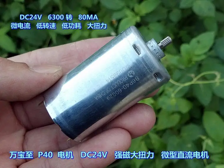 P40 двигатель DC24V6300 поворот Микро ток низкая мощность высокий крутящий момент точность двигатель постоянного тока