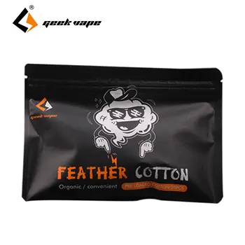 

20 PCS/Pack Original Geekvape Feather Cotton vape accessories Organic Cotton for RDA rta Tank Atomizer DIY E Cigarette Accessory