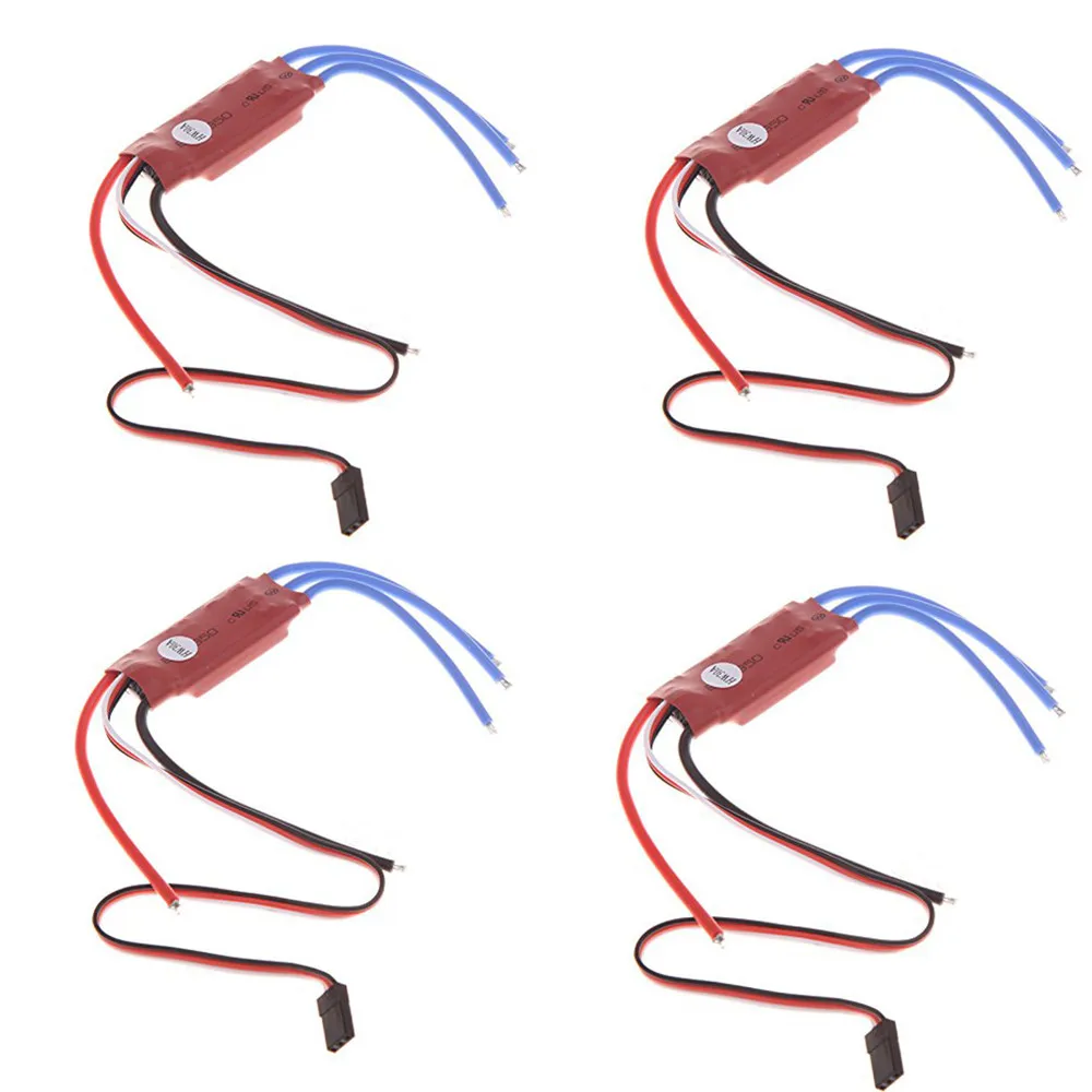 4 шт. 30 А Simonk 30A бесщеточный ESC прошивка w / 5V 3A UBEC Quad Multirotor APM2|Детали и аксессуары| |