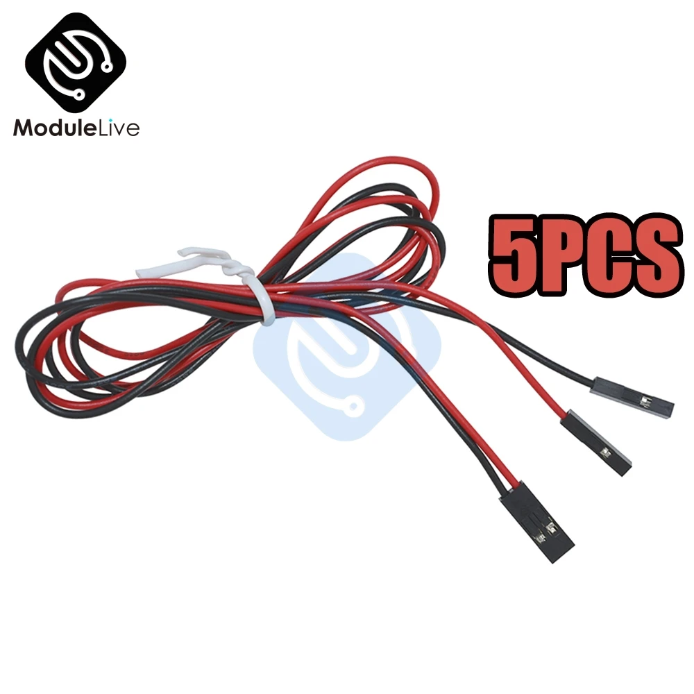 5PCS 70cm 2Pin Cable Set Female-Female Jumper Wire for Arduino 3D Printer Reprap