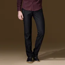 Бренд DANDY Homme Высокое качество мужские осенние зимние черные супер тонкие модные мужские длинные брюки с карманами деловые повседневные штаны