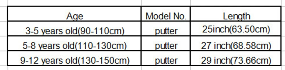 CRESTGOLF Двусторонняя детская клюшка для гольфа 2" 27" 2" для От 3 до 12 лет детей