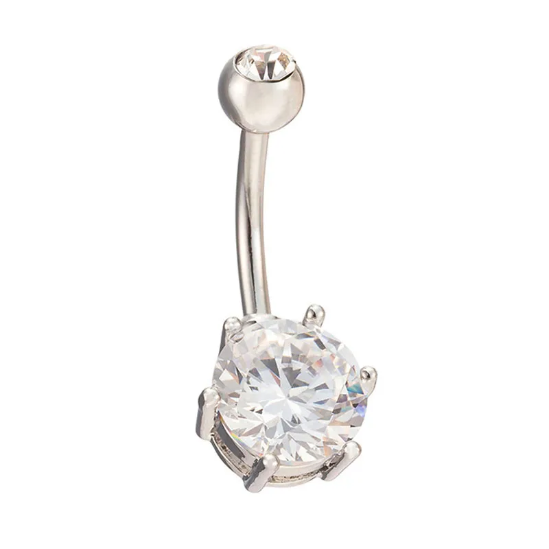 Body Jewelry Cubic Zirconia Piercing chain Belly Navel Ring Bar