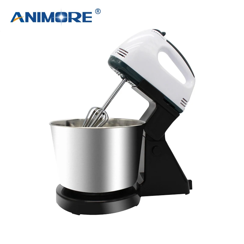 Billige ANIMORE Elektrische Mixer Tisch Stehen Kuchen Teig Mixer Hand Egg Beater Mixer Backen Schlagsahne Maschine 7 Geschwindigkeit FM 03