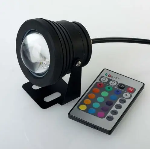 

LED Underwater Lights RGB 10W DC12V 1000LM Swimming Pool Fountain Light With Remote Control Waterproof IP68