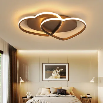 

White/coffee LED ceiling lights creative heart-shaped bedroom warm romantic LED ceiling lamp home hotel Decor lighting mx5091652
