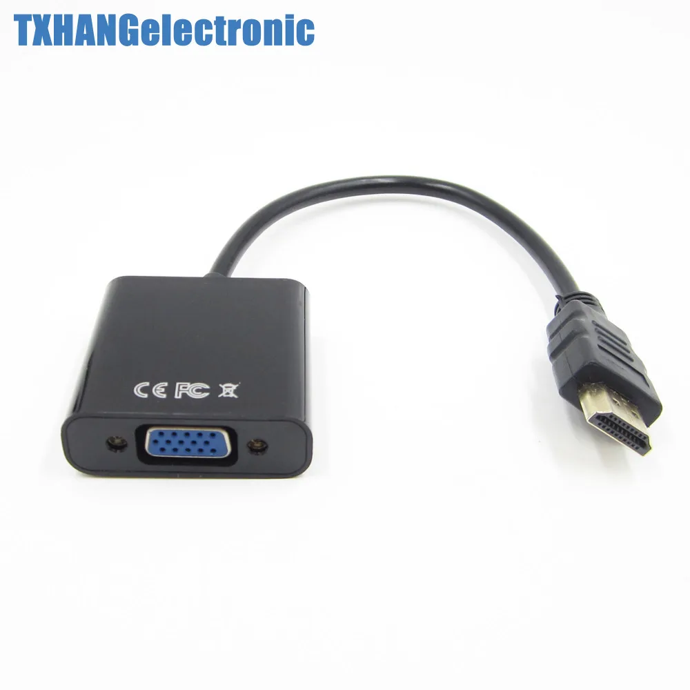 Новинка 1080P HDMI штекер VGA гнездо видео конвертер адаптер кабель для пк DVD HDTV |