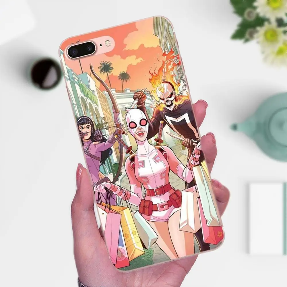 Милые аксессуары для телефона чехол Забавный Gwenpool Galaxy Grand Alpha G850 Core2 Prime S2 I9082 A3 A5 A7