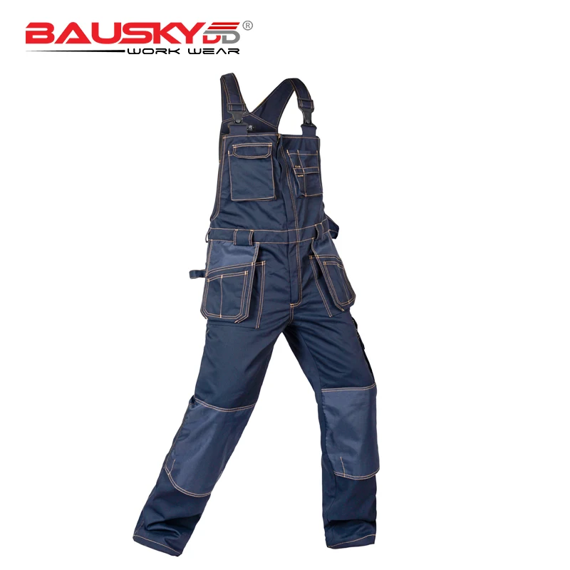 

Men's bib overalls work pants with knee pads work trousers working coveralls men workwear free shipping