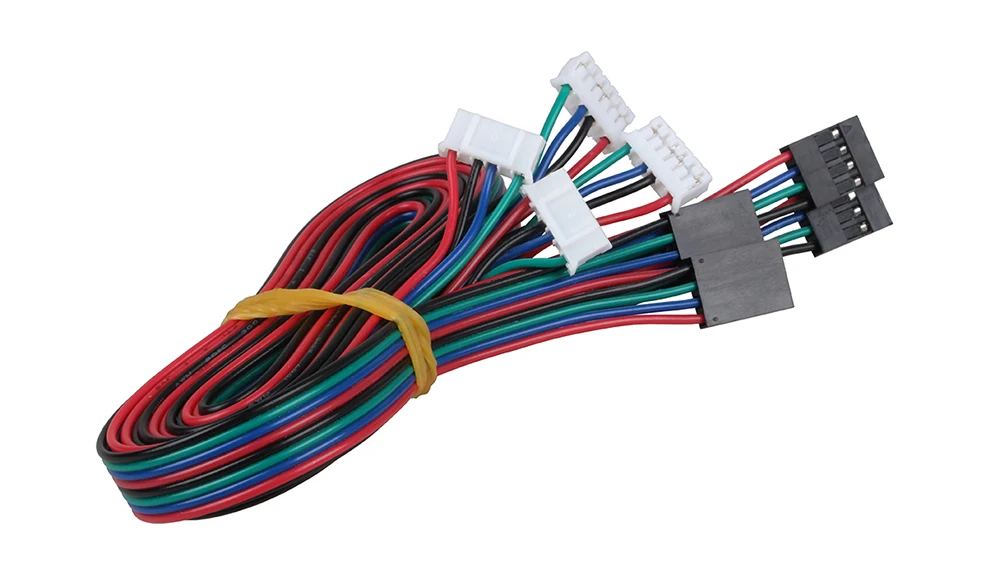3DSWAY 3D-принтеры Запчасти 4 шт./лот 1 M/2 M кабель DuPont 4pin двухфазный четыре-привести мотор соединительные кабели для 42 шаговый двигатель
