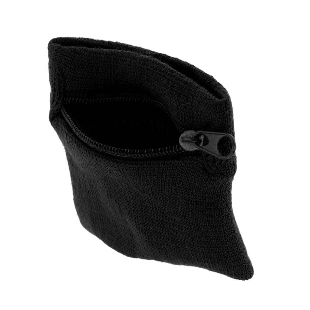 7-8 cm Lightweight Soft Outdoor Sports Wrist Band Zipper Storage Pocket Wallet Wrist Strap Multi Colors