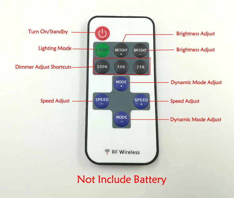 11 клавиш RF Одноцветный пульт дистанционного управления Светодиодный светильник DC 12 В диммер для одной светодиодной ленты Модуль светильник лампа