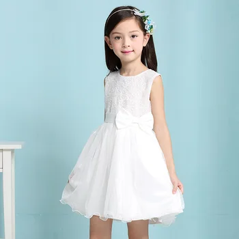 

Girls Dresses Summer 2020 Children Clothes Girls Beautiful Lace Dress White Baby Girls Dress Teenager Kids Dress for Age 5-12Y