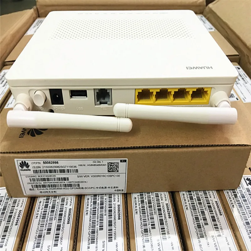 Оригинальный беспроводной терминал HG8546M Gpon ONU ONT 1GE + 3FE LAN и 1 Голосовой порт |