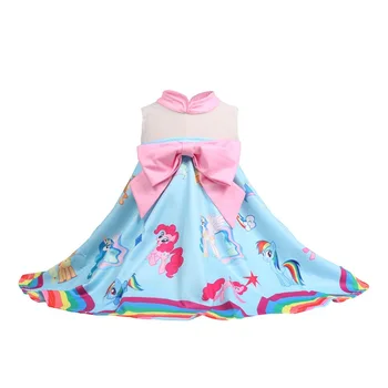 

2019 New Wedding Party Dress Children's Dress Vest Princess Wear Cartoon Clothing Holiday Wear Summer Tutu Dress 10sets/lot