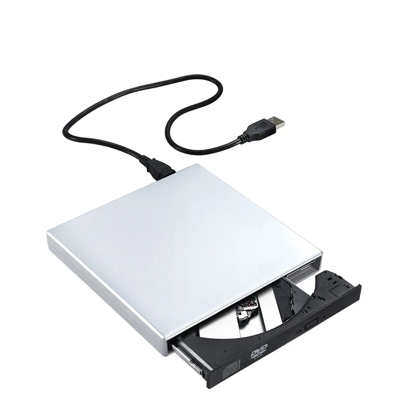 USB 2,0 DVD-ROM CD RW CD-ROM-плеер Внешний DVD Оптический привод рекордер портативный для Macbook ноутбука ПК Windows 7/8
