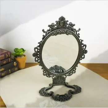 

europe 3x magnifying vintage dressing mirror standing mirror decoration room mirror table glass mirror for home deocoration J060