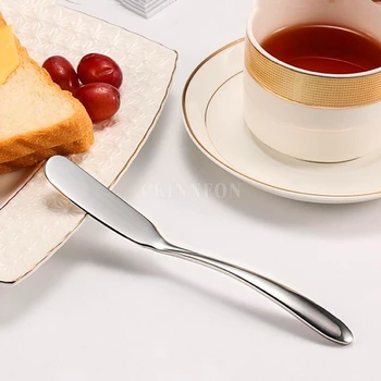 

500Pcs/Lot Stainless Steel Utensil Cutlery Butter Knife Scraper Cheese Dessert Jam Spreader Breakfast Tool New