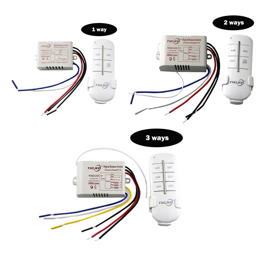 Цифровой дистанционный переключатель 1 2 3 способа светодиодный лампы для потолочных панелей пульт дистанционного управления переключатель приемник вкл/выкл AC220V беспроводной передатчик