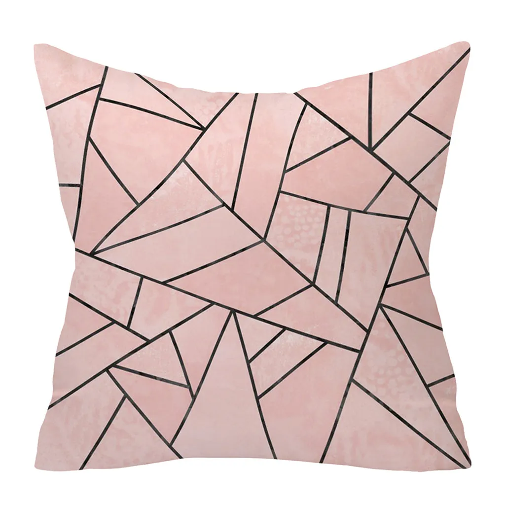 

New Geometric Printed Pillow Case Cover Square 45cm*45cm Polyester Pillowcase Home Decorative Poszewki Na Poduszki @YL