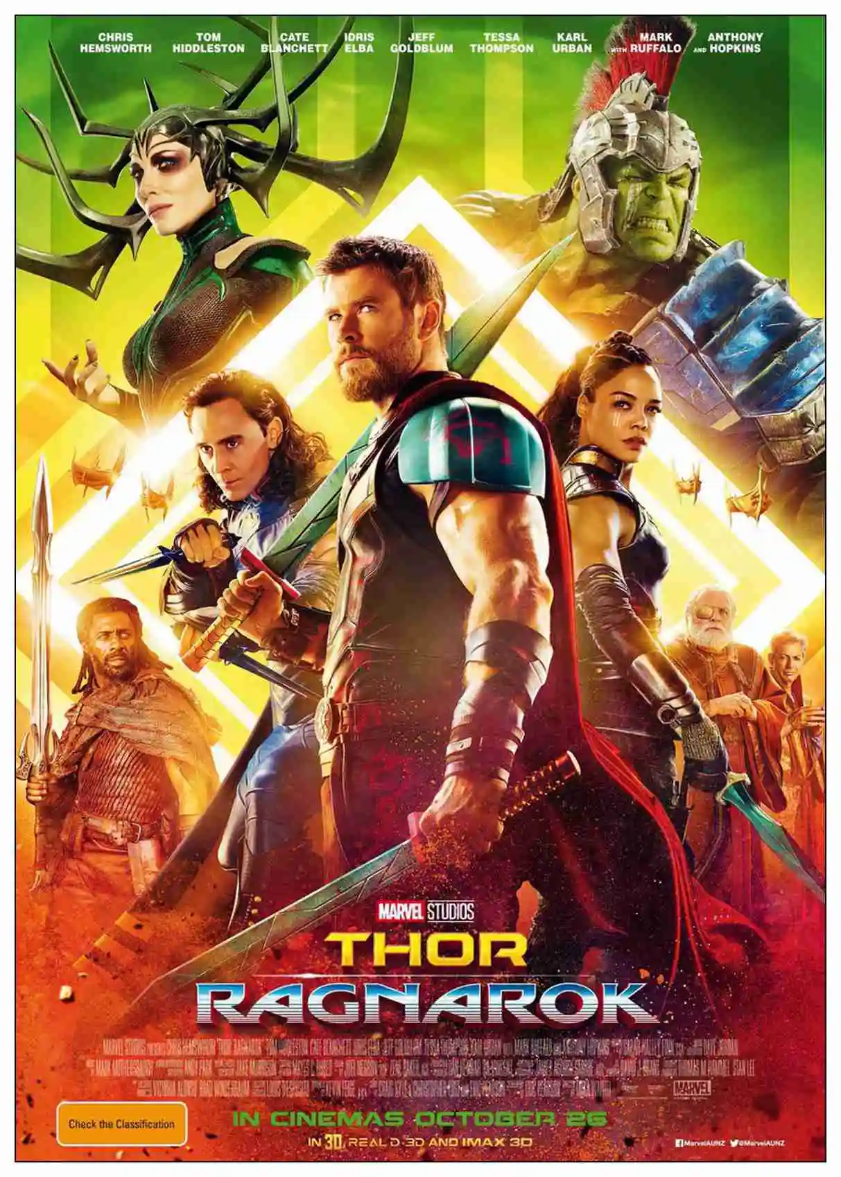 Thor Ragnarok фильм плакат Marvel фильм мелованная бумага настенный плакат наклейки на стену - Цвет: D81