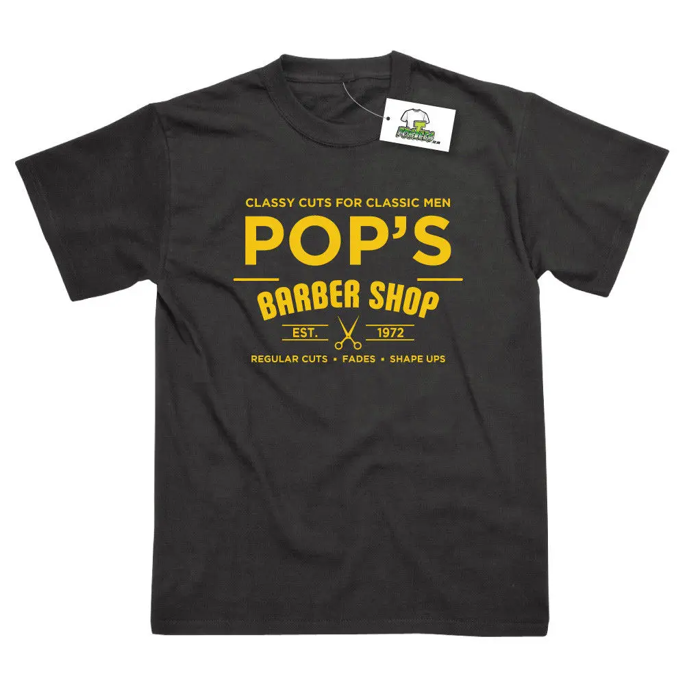 Pops Barber Shop от Luke Cage Футболка с принтом крутая Повседневная футболка для мужчин