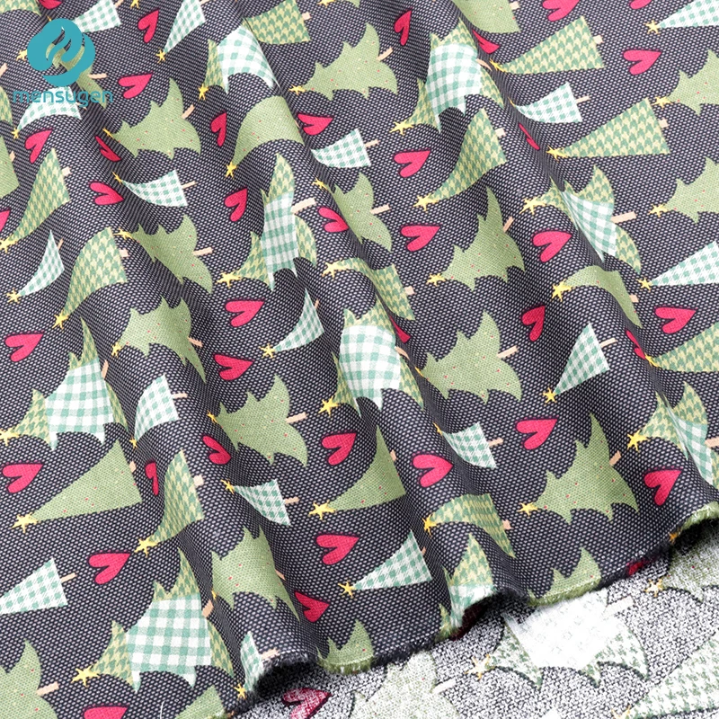 Полметра Новая зеленая Рождественская хлопковая ткань для шитья DIY шитья Telas Рождественская елка леденец Санта лось дизайн ткань