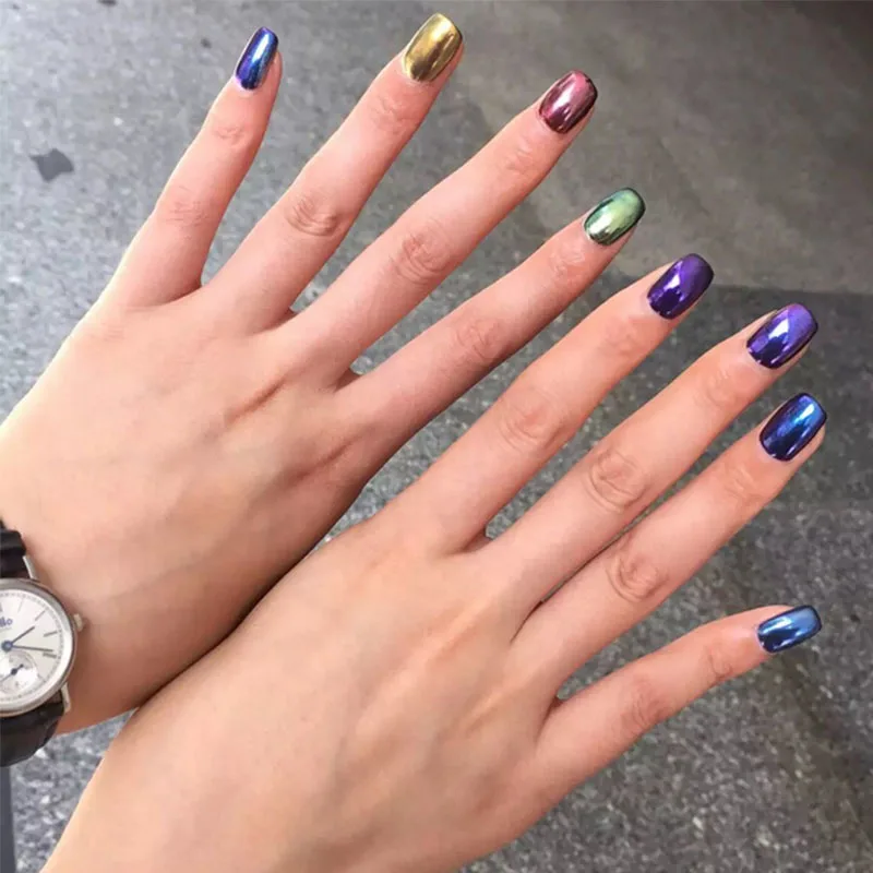 5ml Jar Mirror Chrome Powder Nail Glitters Effect 5ml Jar Mirror Chrome Powder Nail Glitters Effect Hot Tools For Art 12 Colors Set Chameleon Pigment In Stickers Decals From
