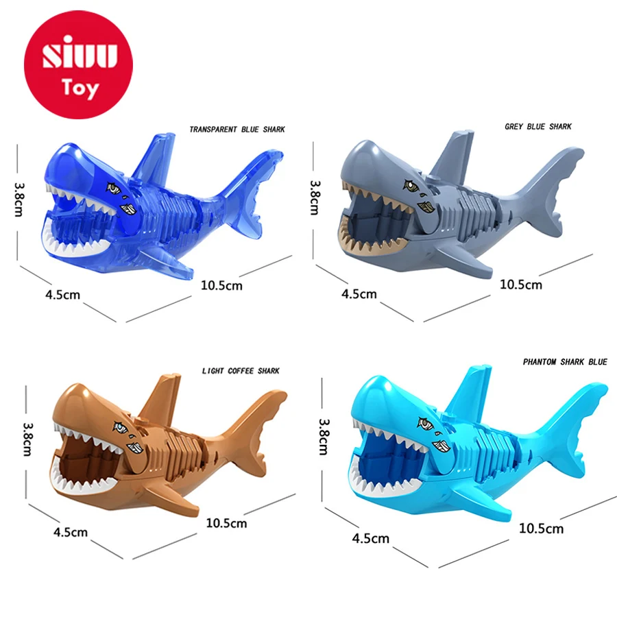 DIY Bricks dinosaurs Big Shark Animal Figures Model Compatible Legoingly Duploe Building Blocks Accessory Toys For Children YF30 DIY Bricks dinosaurs Big Shark Animal Figures Model Compatible Legoingly Duploe Building Blocks Accessory Toys For Children YF30