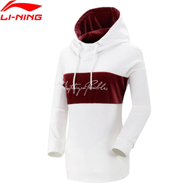 

Li-Ning Women The Trend Hoodies 62%Cotton 38%Polyester Loose Fit Pockets LiNing Sports Hooded Tops AWDN924 WWW1012