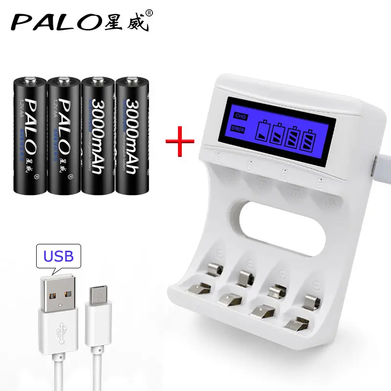 Cargador De Bateria De 9v 840 Ebl Con 4 Pack 600mah Li De Iones 9 Voltios Bat