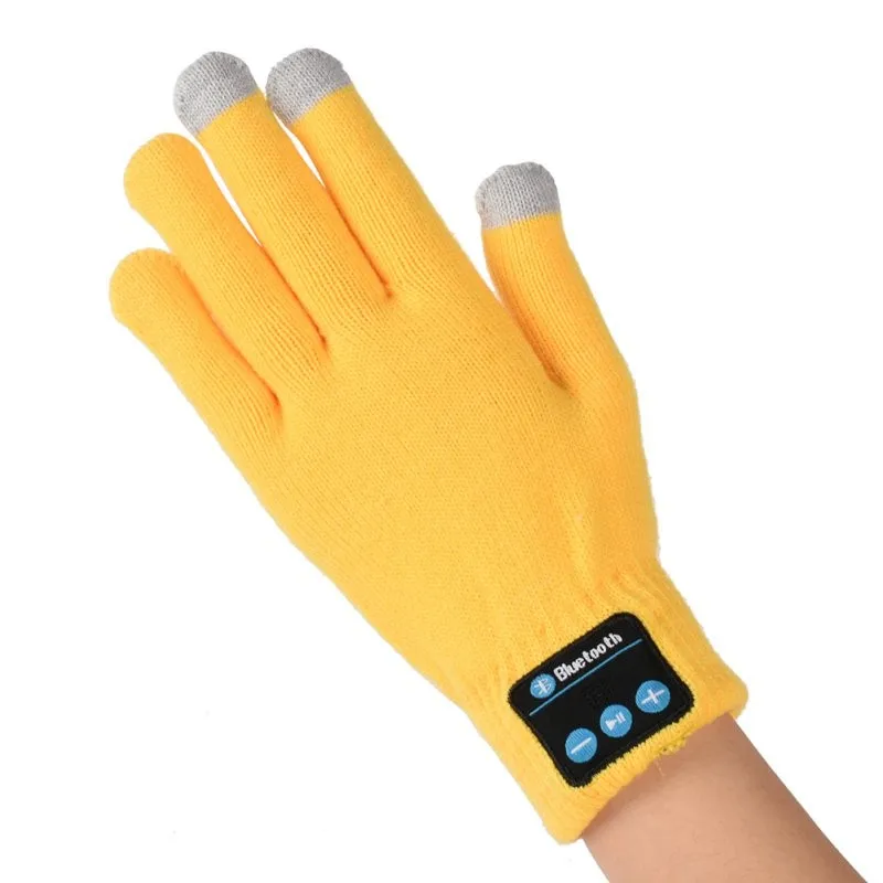 Женские Мужские перчатки с Bluetooth зимние вязаные теплые варежки перчатки с экраном вызова подставка для мобильного телефона