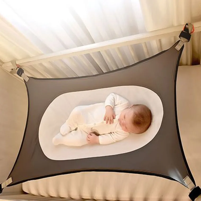 Безопасный детский гамак для сна качели для новорожденных детские кроватки Колечки Безопасный съемный эластичный гамак с регулируемой сеткой