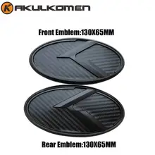 Car K Logo 3D Black Carbon Fiber Red Emblem Set Front & Rear Steering Wheel cap For KIA Forte Ceed Cerato Koup 2009-2013