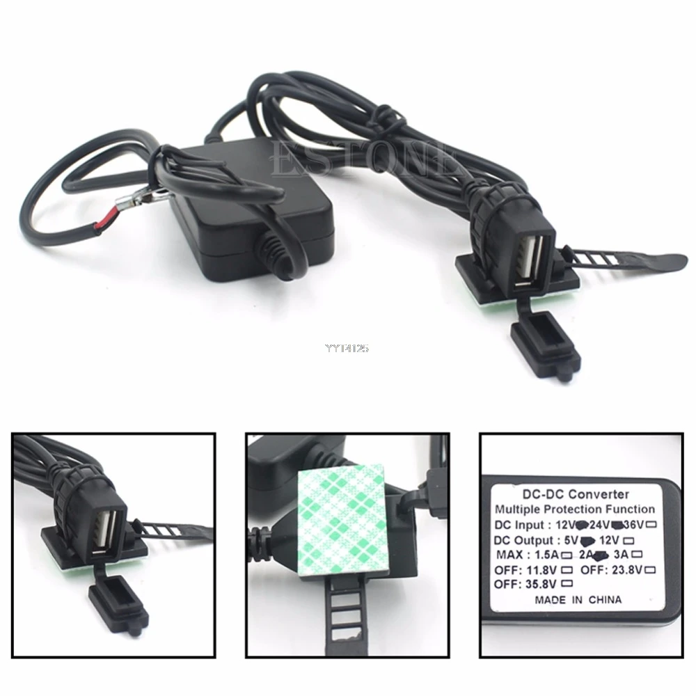 2018 auto Styling USB Powerport 12 V 2.1A Dual Ladegerät für Smartphone iPhone Android GPS Motorrad