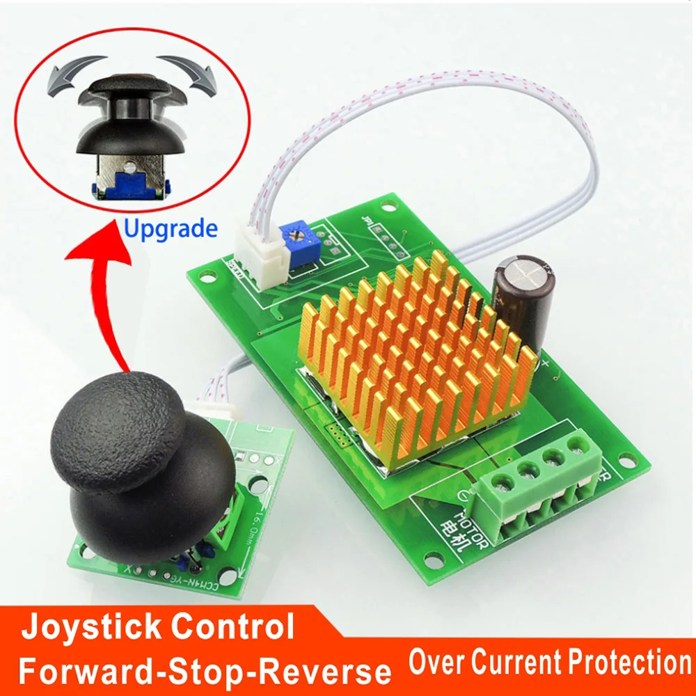 

Free Shipping PWM DC 12V 24V 30V 6A Motor Speed Controller Normal-Stop-Reverse Switch With Overcurrent Protection