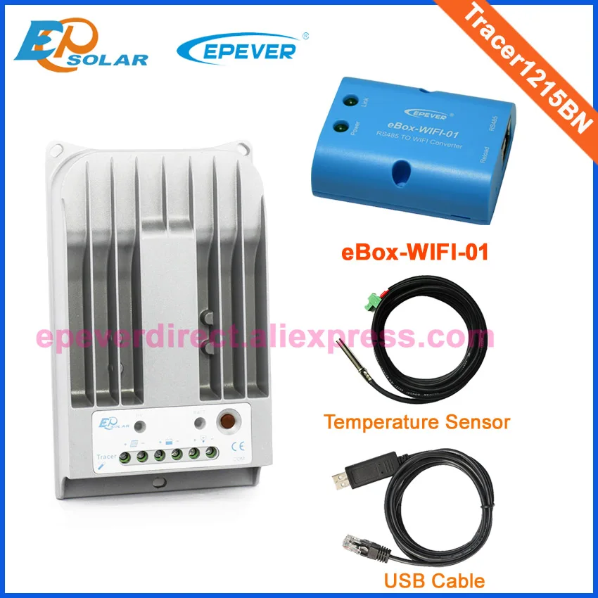 

MPPT High Efficiency 10A 10amp Tracer1215BN controller charger solar with USB cable and wifi function