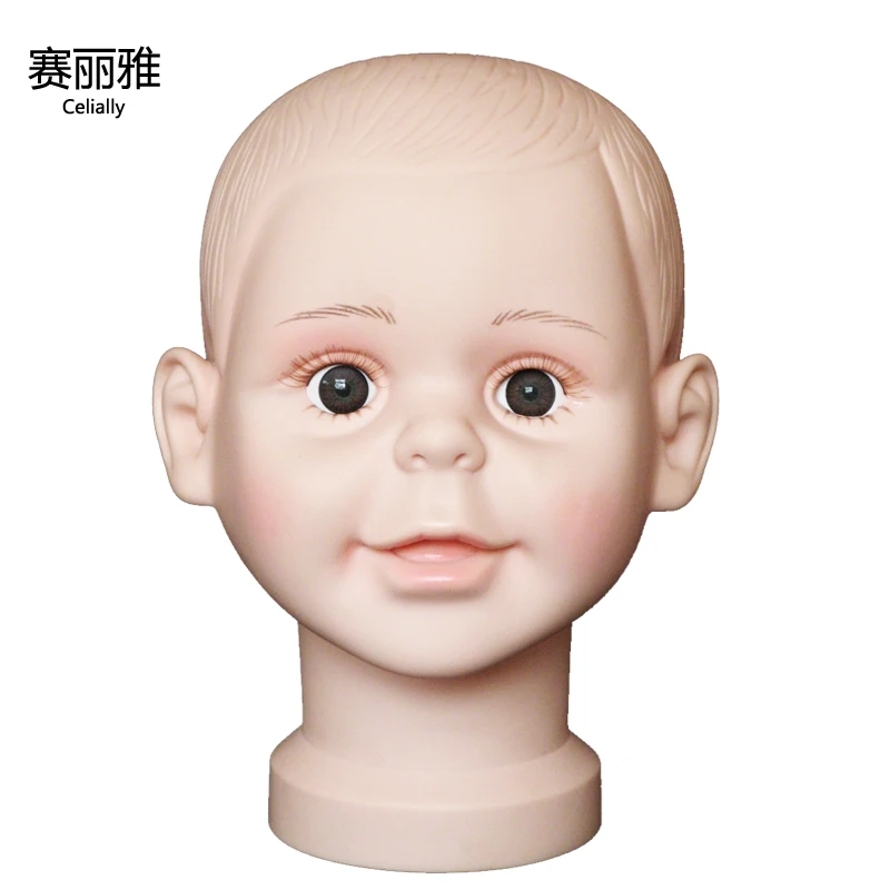 Plastic Children Baby Kids Mannequin Dummy Head Baby Dolls Shop Window