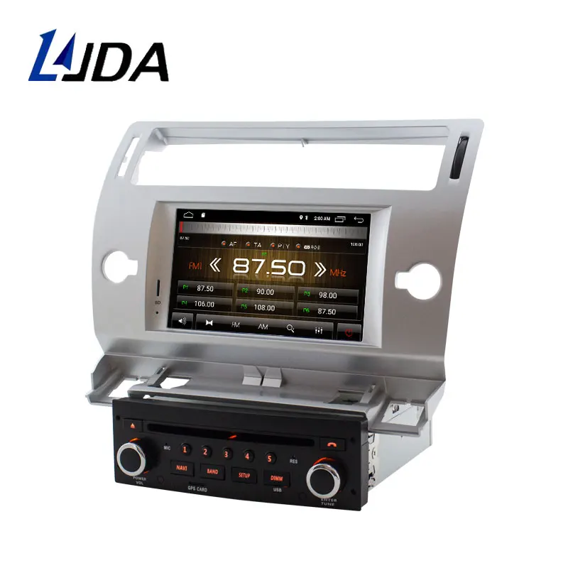 LJDA 1 Din 7 дюймов Android 10 автомобильный dvd-плеер для Citroen C4 Quatre Triumph wifi gps радио 2G ram сенсорный экран gps РАДИО wifi карта