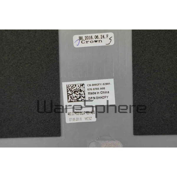 Brand new original LCD Back Cover for Dell Inspiron 13 5000 5368 5378 HH2FY 0HH2FY Silver
