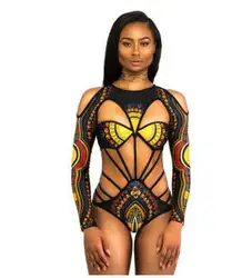 Африканская женская одежда африканская одежда для женщин сексуальный облегающий пляжный купальный костюм с длинными рукавами