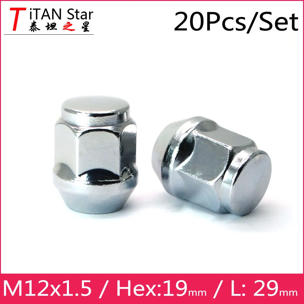 20 шт. 19 мм M12 x 1 5 гайки сплав колеса для FORD FIESTA FOCUS Turnier Buick Excelle Cruze Sail Mondeo ecosport|m12 1.5|nut